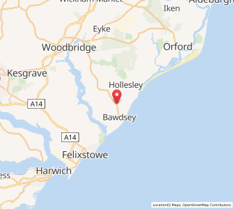 Map of Alderton, EnglandEngland