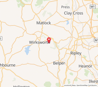 Map of Alderwasley, EnglandEngland