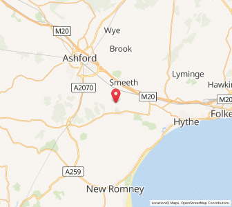 Map of Aldington, EnglandEngland