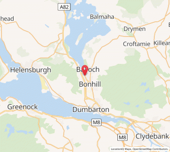 Map of Alexandria, ScotlandScotland