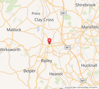Map of Alfreton, EnglandEngland