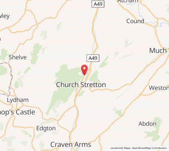 Map of All Stretton, EnglandEngland