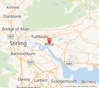 Map of Alloa, ScotlandScotland