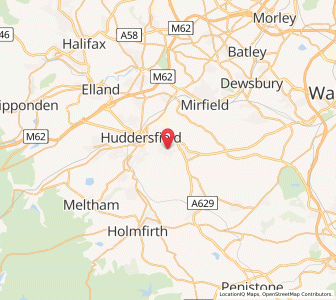 Map of Almondbury, EnglandEngland
