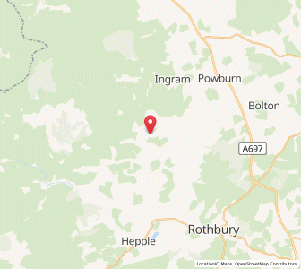 Map of Alnham, EnglandEngland