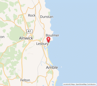 Map of Alnmouth, EnglandEngland