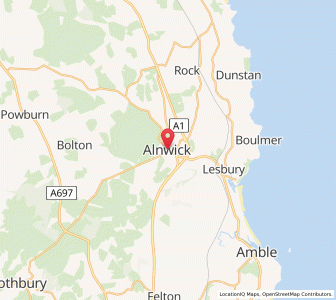 Map of Alnwick, EnglandEngland