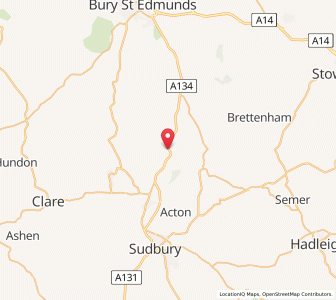 Map of Alpheton, EnglandEngland