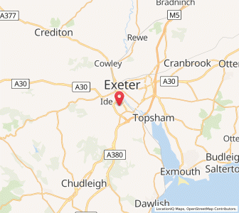 Map of Alphington, EnglandEngland