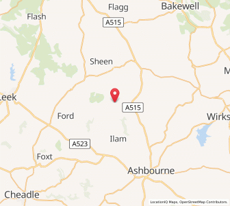 Map of Alstonefield, EnglandEngland