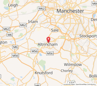Map of Altrincham, EnglandEngland