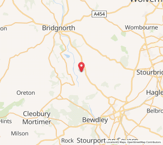 Map of Alveley, EnglandEngland