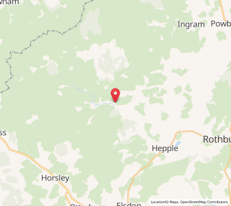 Map of Alwinton, EnglandEngland