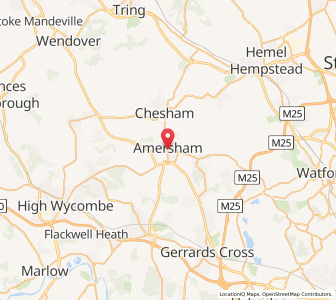 Map of Amersham on the Hill, EnglandEngland