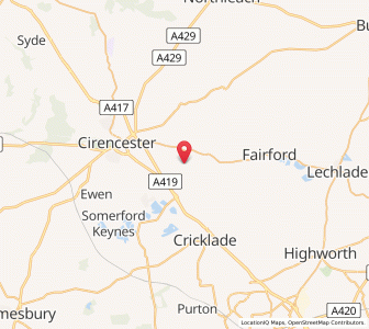Map of Ampney Saint Peter, EnglandEngland
