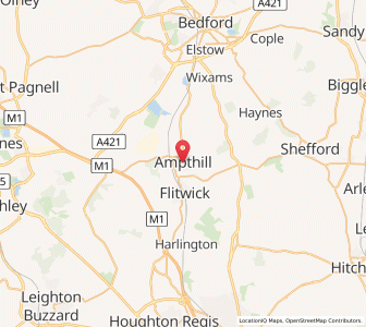 Map of Ampthill, EnglandEngland