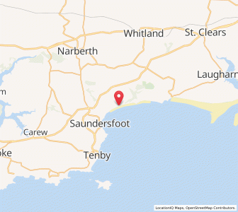 Map of Amroth, WalesWales