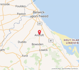 Map of Ancroft, EnglandEngland