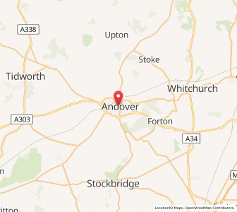 Map of Andover, EnglandEngland