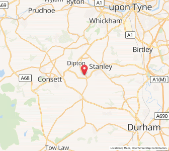 Map of Annfield Plain, EnglandEngland