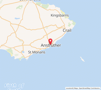 Map of Anstruther, ScotlandScotland