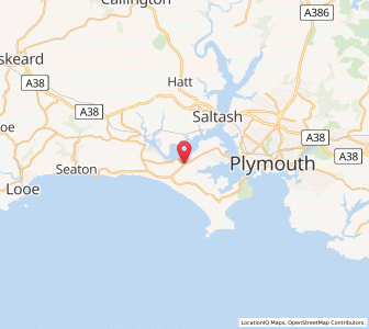Map of Antony, EnglandEngland