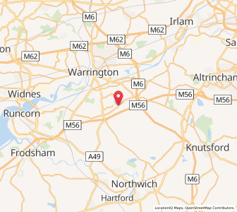 Map of Appleton Thorn, EnglandEngland