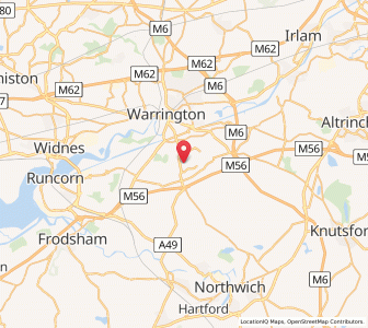 Map of Appleton, EnglandEngland