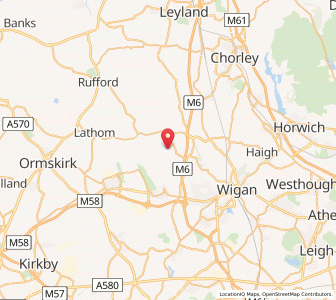 Map of Appley Bridge, EnglandEngland