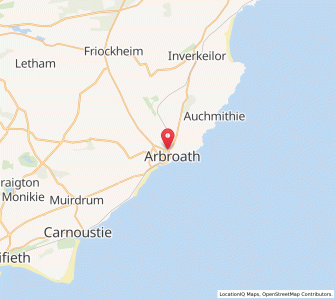 Map of Arbroath, ScotlandScotland