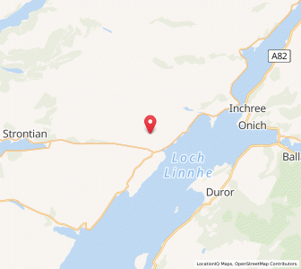Map of Ardgour, ScotlandScotland