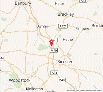 Map of Ardley, EnglandEngland