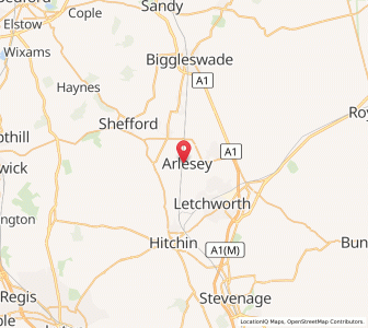 Map of Arlesey, EnglandEngland