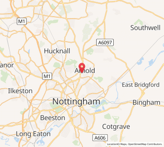 Map of Arnold, EnglandEngland