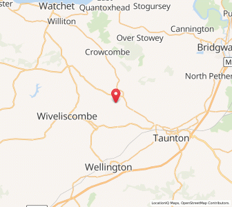 Map of Ash Priors, EnglandEngland