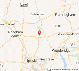 Map of Ashbocking, EnglandEngland