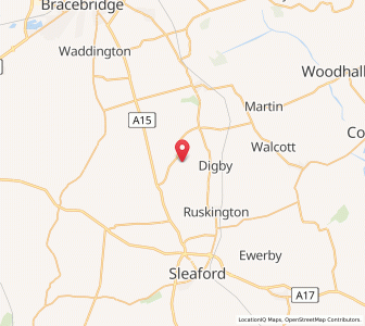 Map of Ashby de la Launde, EnglandEngland