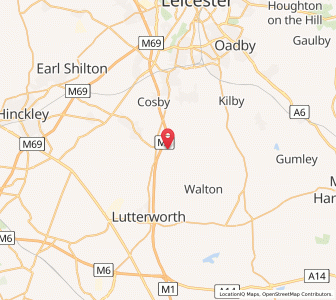 Map of Ashby Magna, EnglandEngland