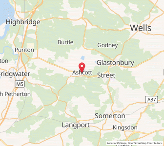 Map of Ashcott, EnglandEngland