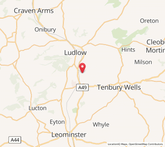 Map of Ashford Carbonell, EnglandEngland