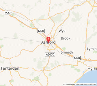 Map of Ashford, EnglandEngland