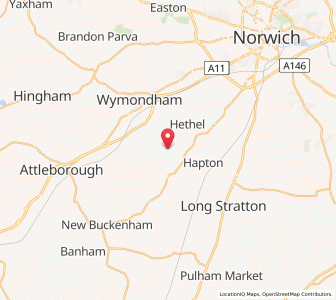 Map of Ashwellthorpe, EnglandEngland