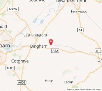Map of Aslockton, EnglandEngland
