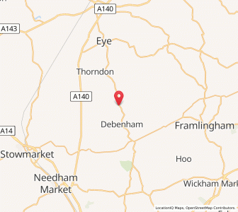 Map of Aspall, EnglandEngland