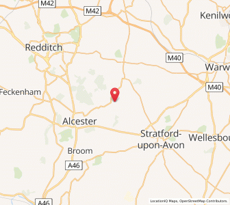 Map of Aston Cantlow, EnglandEngland