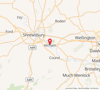 Map of Atcham, EnglandEngland