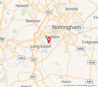 Map of Attenborough, EnglandEngland