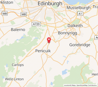 Map of Auchendinny, ScotlandScotland