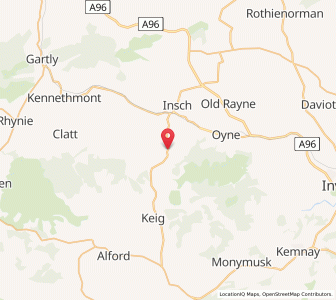 Map of Auchleven, ScotlandScotland
