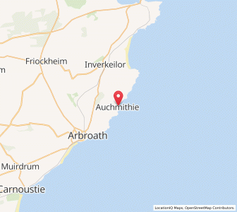 Map of Auchmithie, ScotlandScotland
